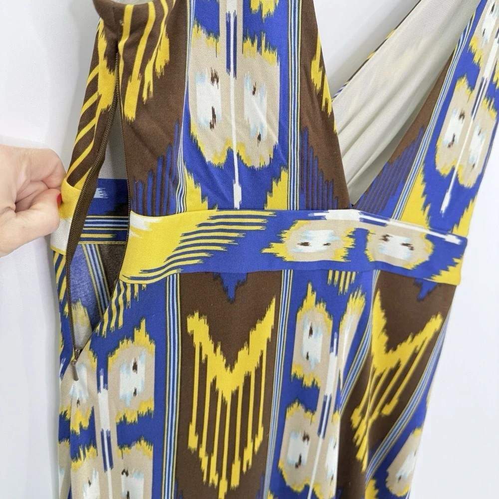 Tory‎ Burch Carmondy 100% Silk Dress Luau Poppy Size M Preppy Elegant Event